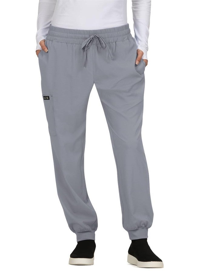 KOI Basics Gemma Women's 5-Pocket Stretch Jogger Platinum Grey X-Small - Image 1